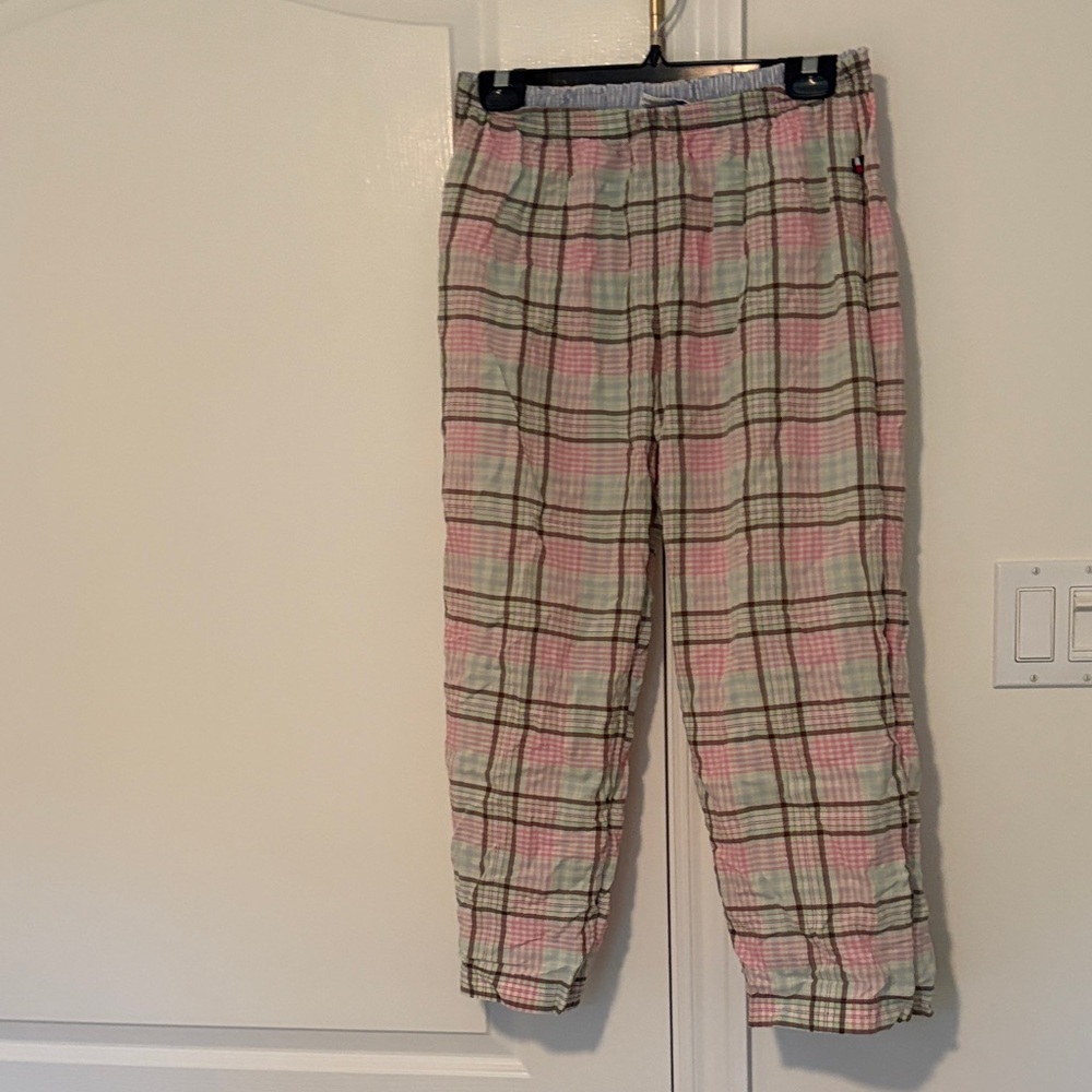 Tommy Hilfiger Blue and Green Striped Sleepwear